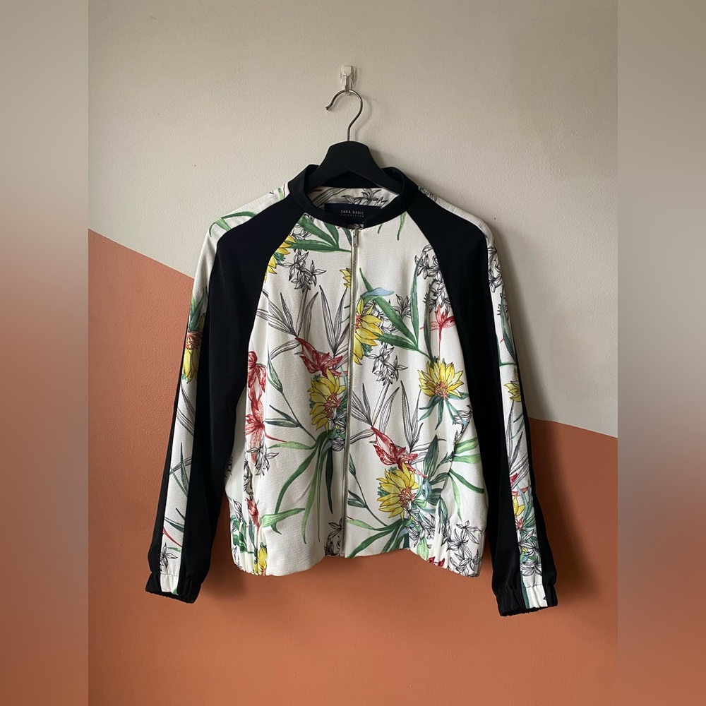 Zara Basic Collection lightweight bomber jacket
